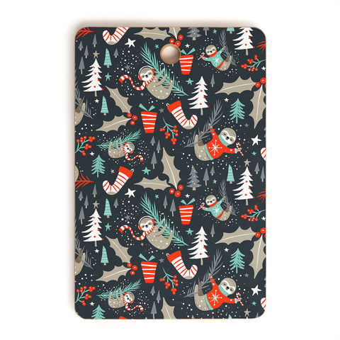 Heather Dutton Slothy Holidays Cutting Board Rectangle