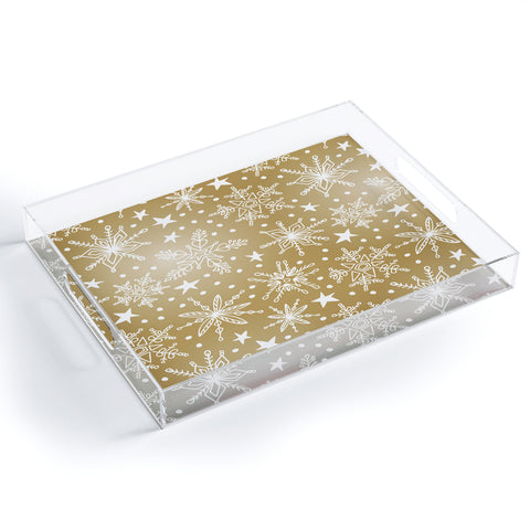 Heather Dutton Snow Squall Guilded Acrylic Tray