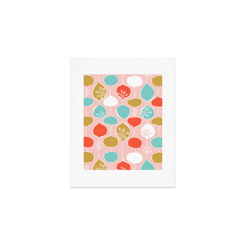 Heather Dutton Snowflake Holiday Bobble Chill Pink Art Print