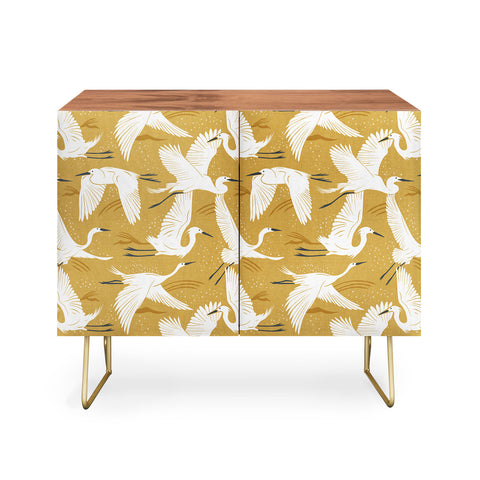 Heather Dutton Soaring Wings Goldenrod Yellow Credenza