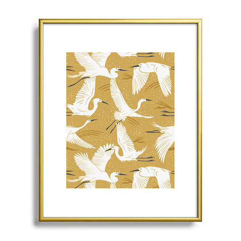 Heather Dutton Soaring Wings Goldenrod Yellow Metal Framed Art Print