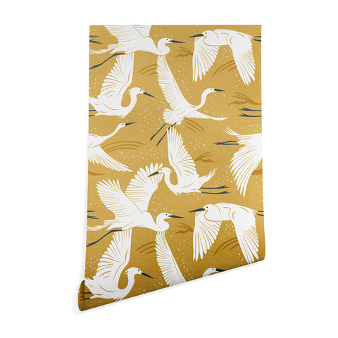 Heather Dutton Soaring Wings Goldenrod Yellow Wallpaper