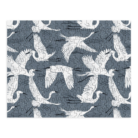 Heather Dutton Soaring Wings Steel Blue Grey Puzzle