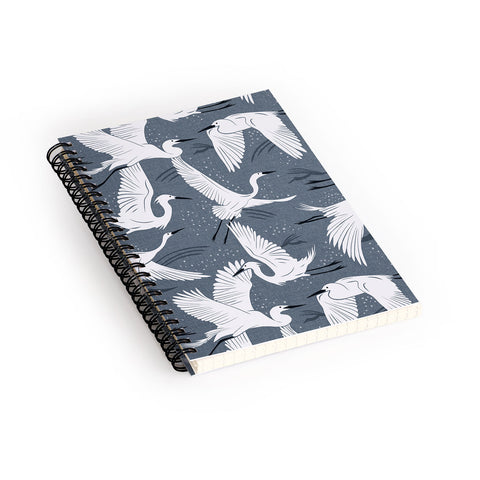 Heather Dutton Soaring Wings Steel Blue Grey Spiral Notebook