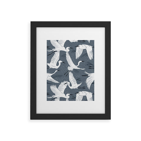 Heather Dutton Soaring Wings Steel Blue Grey Framed Art Print