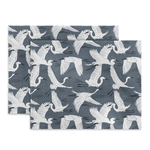 Heather Dutton Soaring Wings Steel Blue Grey Placemat