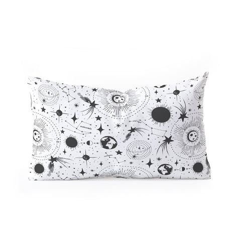 Heather Dutton Solar System White Oblong Throw Pillow