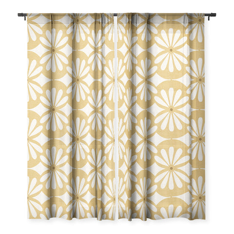 Heather Dutton Solstice Goldenrod Sheer Window Curtain