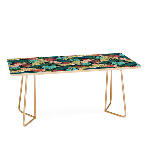 Heather Dutton Spotted Jungle Cheetahs Midnight Coffee Table