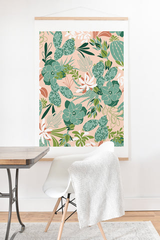 Heather Dutton Succulent Garden Blush Art Print And Hanger