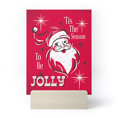 Heather Dutton Tis The Season Retro Santa Mini Art Print