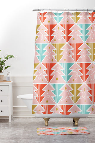 Heather Dutton Trim A Tree Chill Shower Curtain And Mat