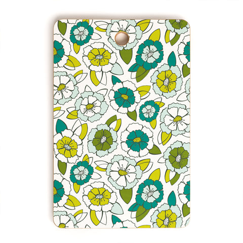 Heather Dutton Tropical Bloom Cutting Board Rectangle