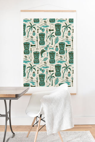 Heather Dutton Tropical Tiki Art Print And Hanger