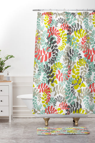 Heather Dutton Undertow Coral Shower Curtain And Mat