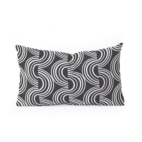 Heather Dutton Wander Black and White Oblong Throw Pillow