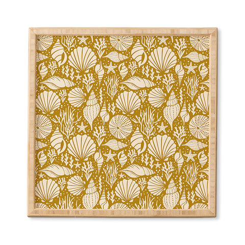 Heather Dutton Washed Ashore Gold Ivory Framed Wall Art