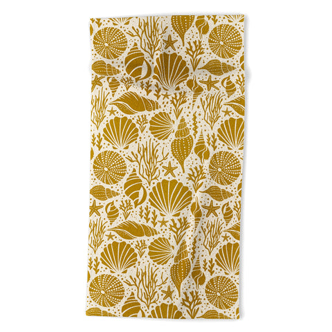 Heather Dutton Washed Ashore Ivory Gold Beach Towel