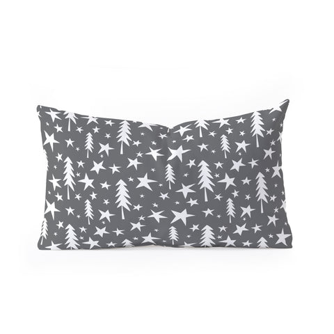 Heather Dutton Wish Upon A Star Grey Oblong Throw Pillow