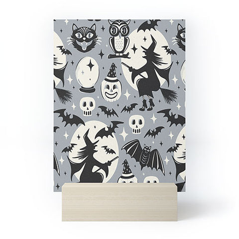 Heather Dutton Witchy Wonders Halloween Grey Mini Art Print