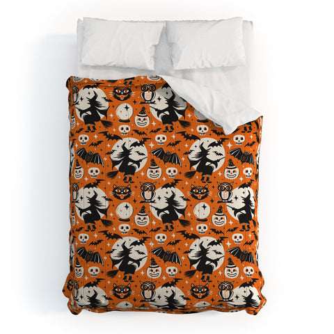 Heather Dutton Witchy Wonders Halloween Orange Comforter