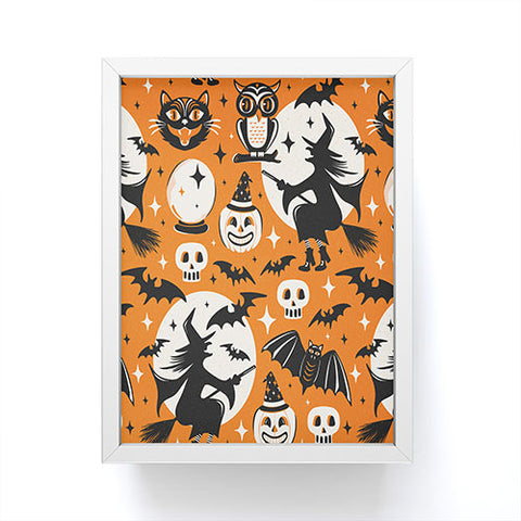 Heather Dutton Witchy Wonders Halloween Orange Framed Mini Art Print