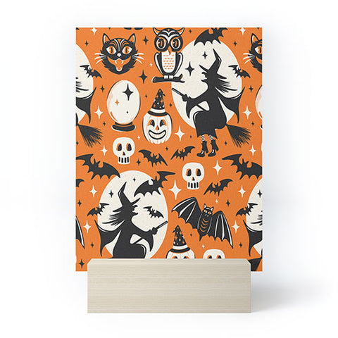 Heather Dutton Witchy Wonders Halloween Orange Mini Art Print