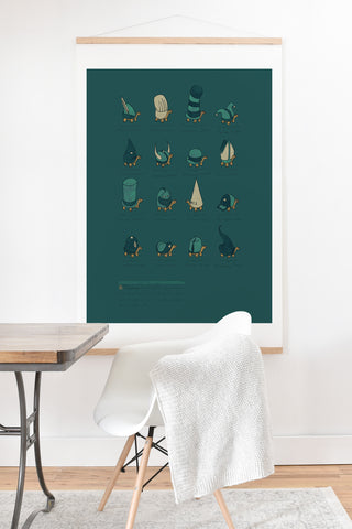 Hector Mansilla A Study of Turtles Art Print And Hanger