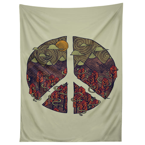Hector Mansilla Peaceful Landscape Tapestry