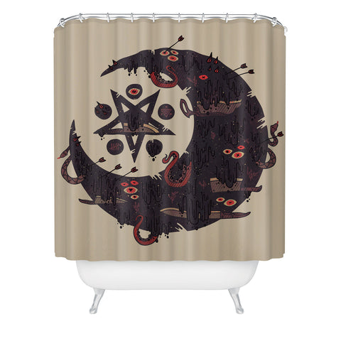 Hector Mansilla The Dark Moon Compels You Shower Curtain