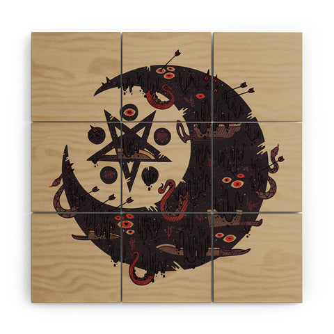 Hector Mansilla The Dark Moon Compels You Wood Wall Mural