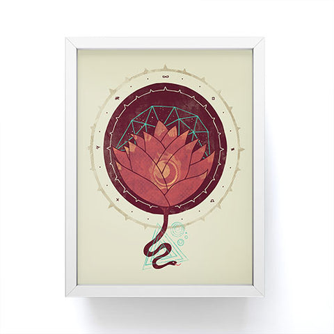 Hector Mansilla The Red Lotus Framed Mini Art Print