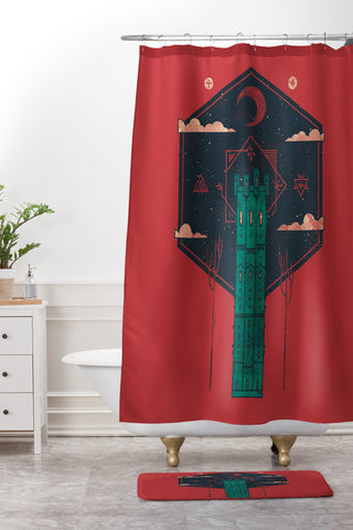 Hector Mansilla The Tower Shower Curtain And Mat