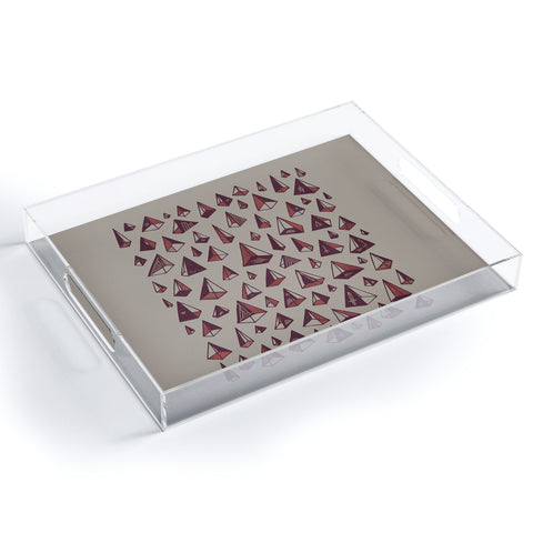 Hector Mansilla Triangles Are My Favorite Shape Acrylic Tray