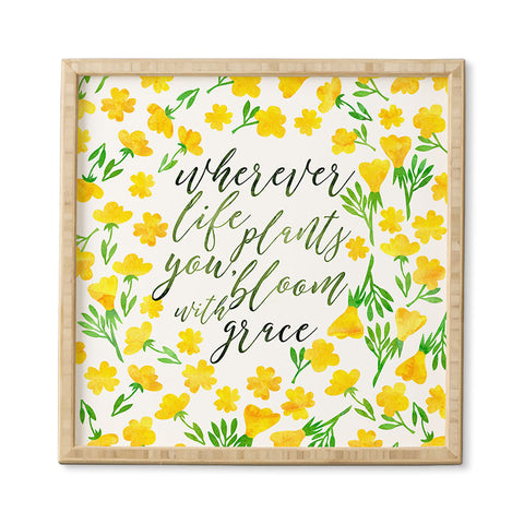 Hello Sayang Bloom with Grace Framed Wall Art