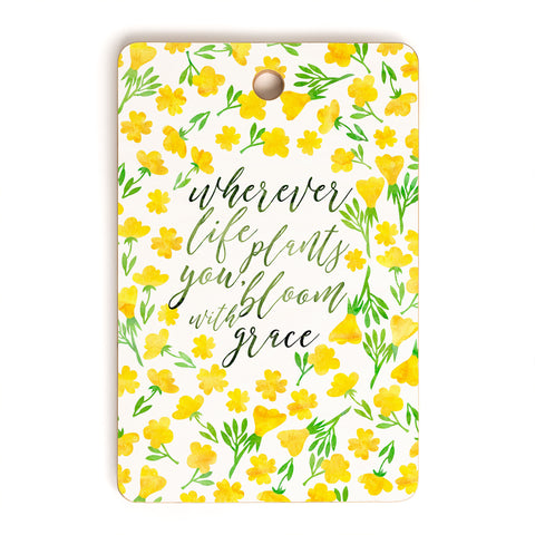 Hello Sayang Bloom with Grace Cutting Board Rectangle