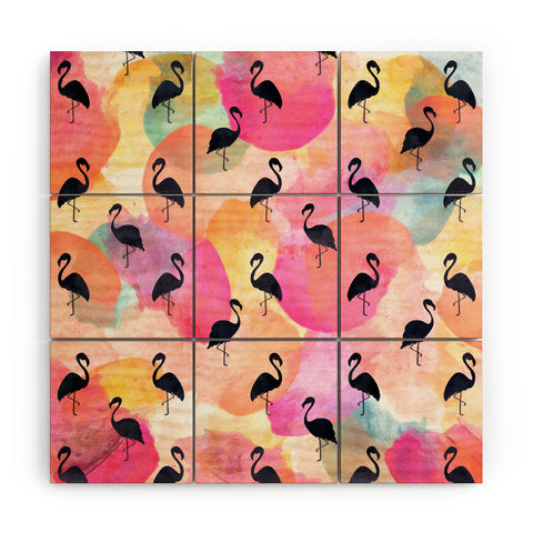Hello Sayang Dance Like A Flamingo Wood Wall Mural