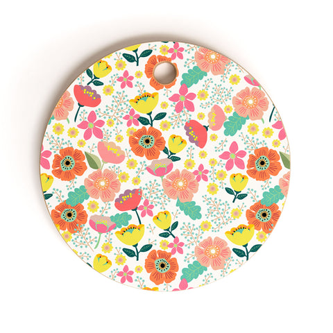 Hello Sayang Day Wild Flowers Cutting Board Round