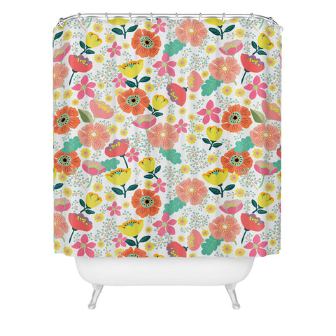 Hello Sayang Day Wild Flowers Shower Curtain
