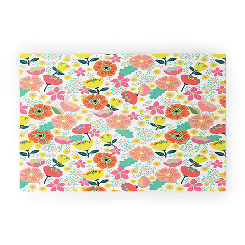 Hello Sayang Day Wild Flowers Welcome Mat