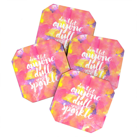 Hello Sayang Dont Let Anyone Dull Your Sparkle Coaster Set