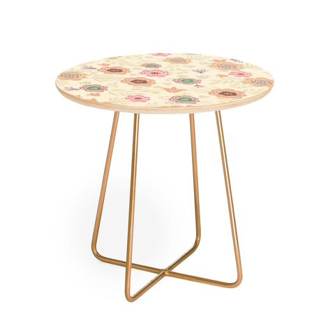 Hello Sayang Dreamy Spring Roses Round Side Table