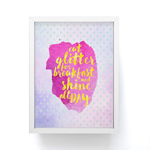 Hello Sayang Eat Glitter for Breakfast Framed Mini Art Print