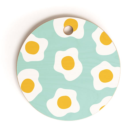 Hello Sayang Eggcellent Blue Eggs Cutting Board Round