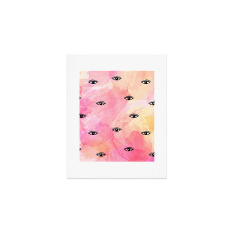Hello Sayang Eye Blush Pink Art Print