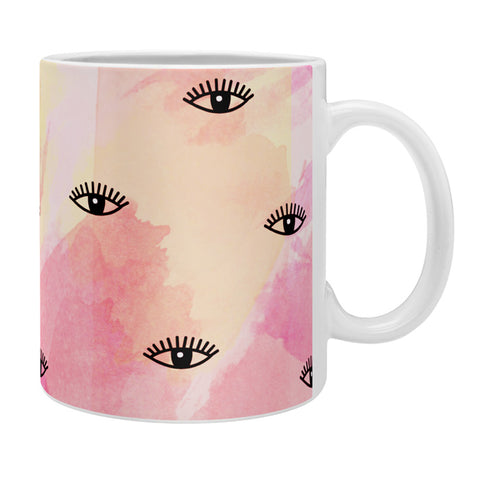 Hello Sayang Eye Blush Pink Coffee Mug
