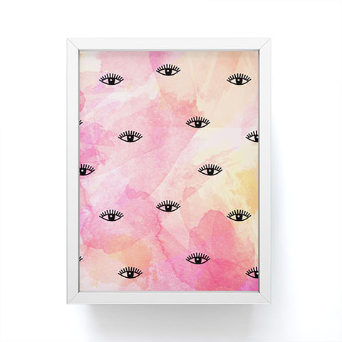 Hello Sayang Eye Blush Pink Framed Mini Art Print
