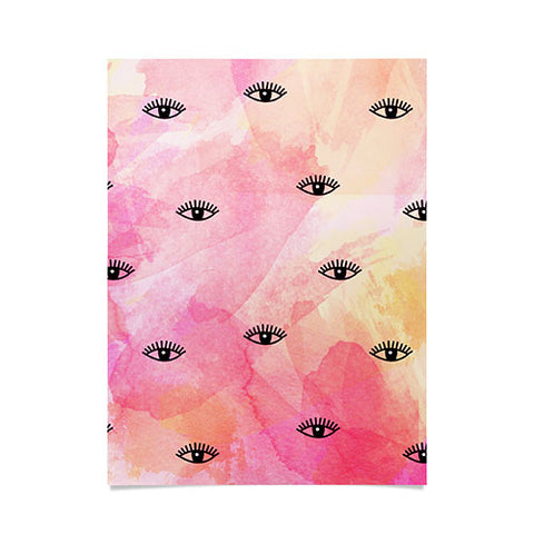 Hello Sayang Eye Blush Pink Poster