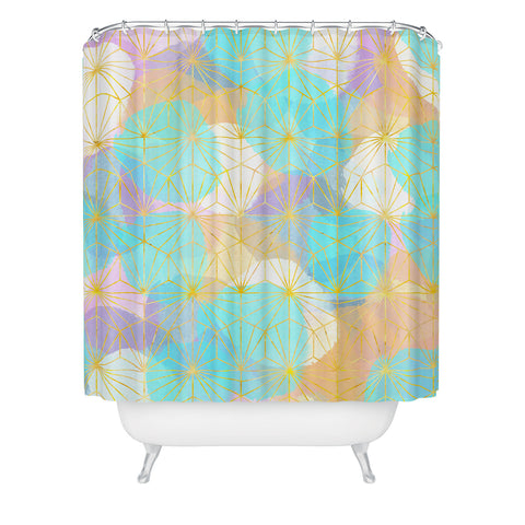 Hello Sayang Geo Spring Shower Curtain