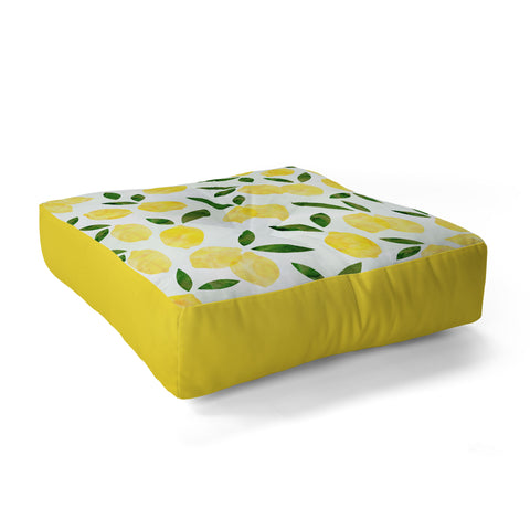 Hello Sayang Lemon Drops Floor Pillow Square